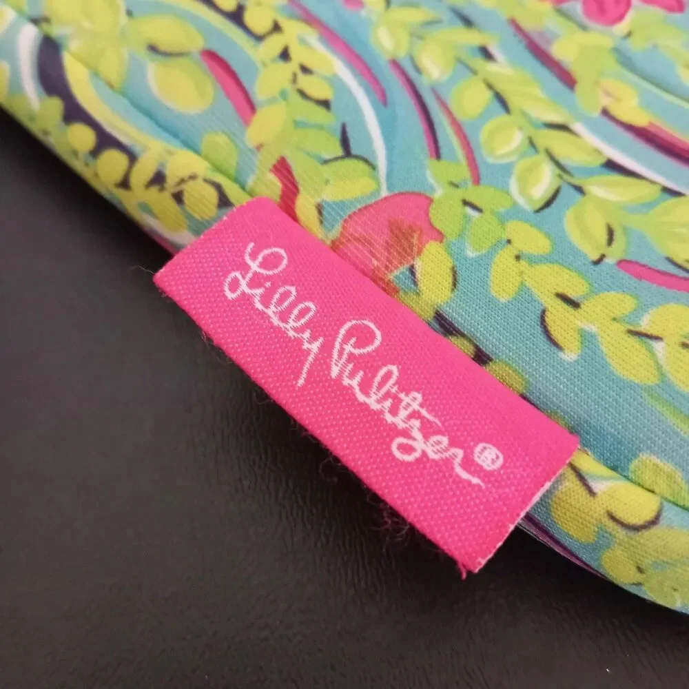 Lilly Pulitzer Padded Tech Case Soft Pink Butterflies Tropical Zipper Neoprene